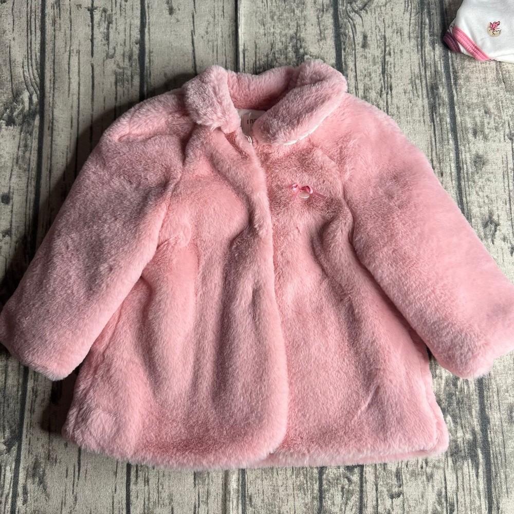 Mayoral NWT 12 month pink fluffy jacket